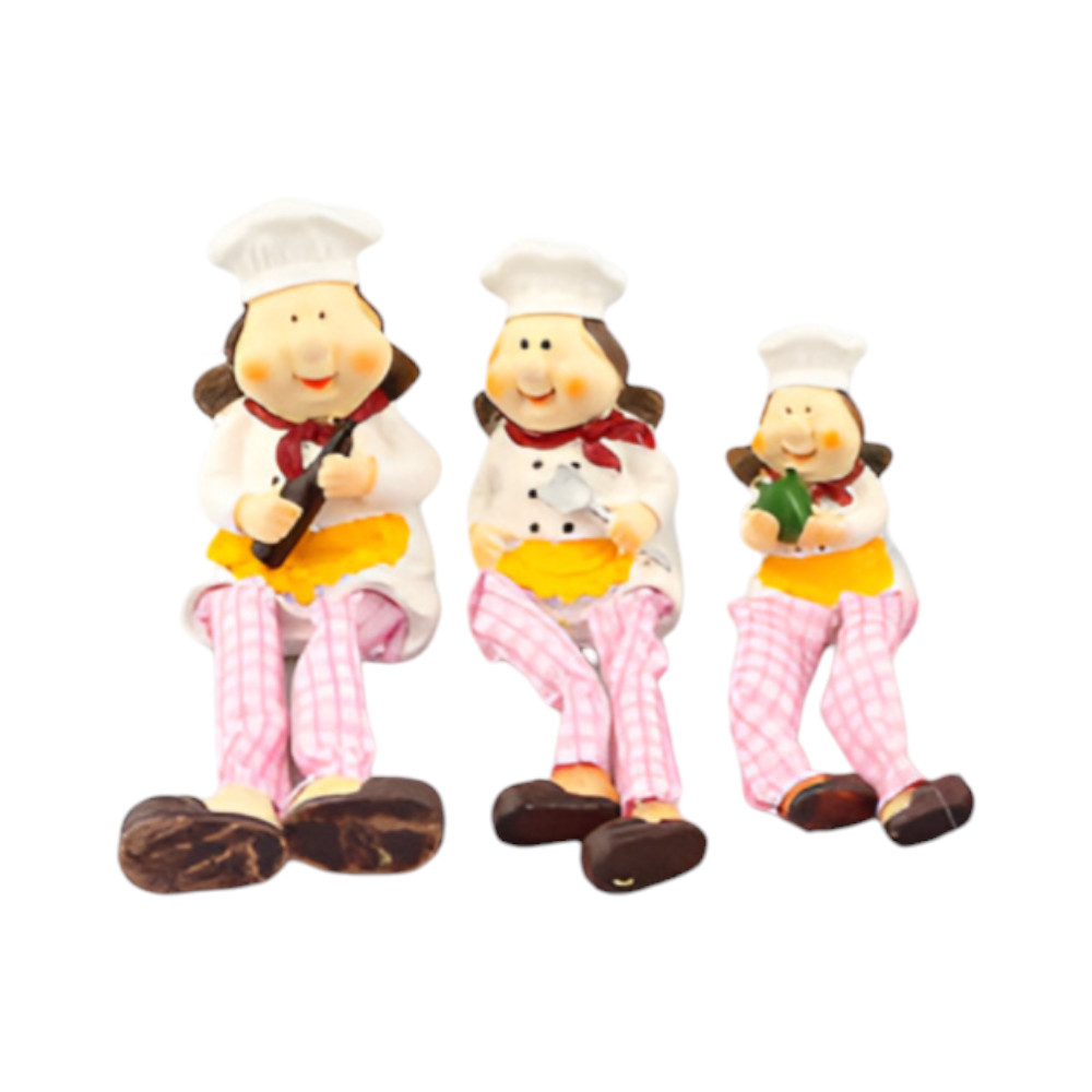 Chef Figurine Set - Female Chef Trio