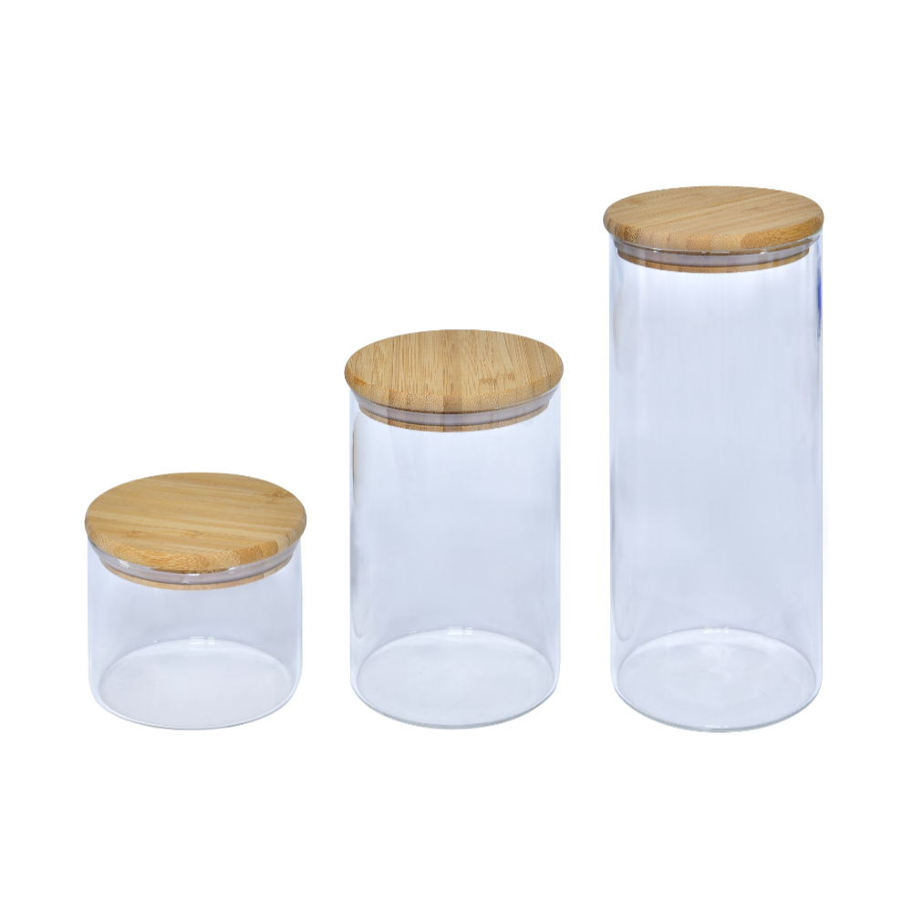 Testa Homeware -  3 Sets Of Testa Canister ( 0.5L , 1L , 1.5L ) + Glass Tea Box For Free 