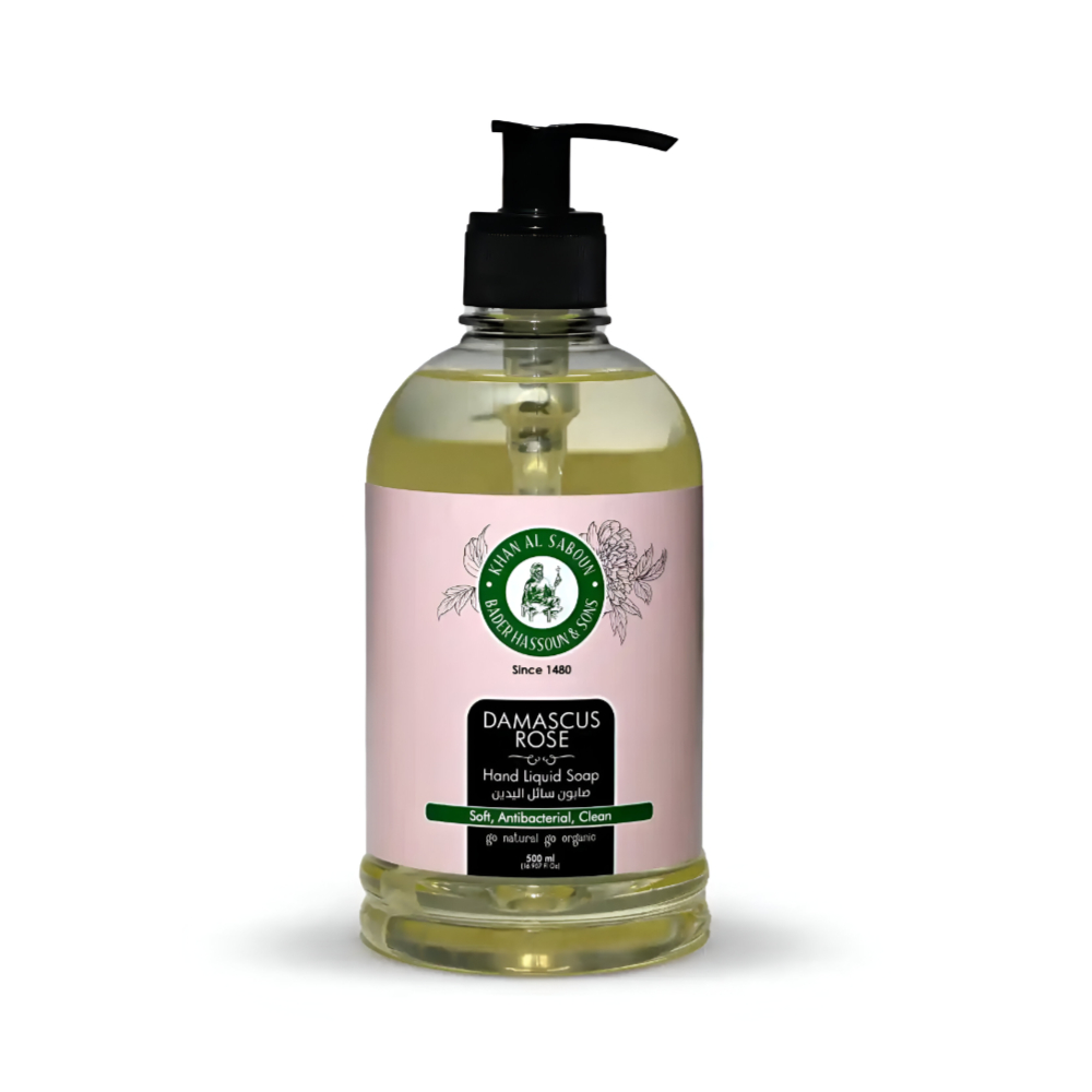 Khan Saboun -Face Soap Liquid Soap Damascus Rose 550g