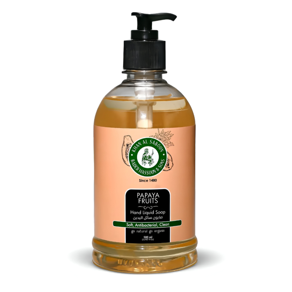 Khan Saboun -Face Soap Liquid Soap Papaya 550g