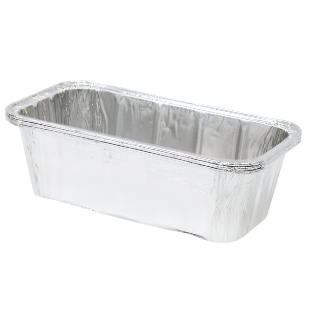 Set of 2 Loaf Pans Aluminum Silver