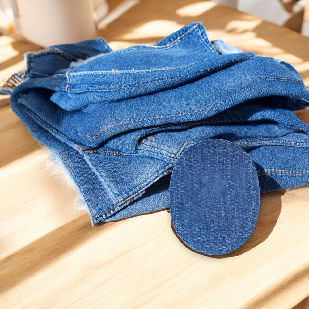 Crelando - Denim Iron-On Patches - 2 Count 