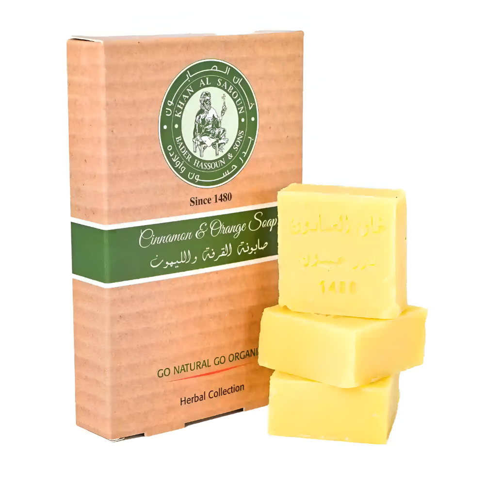 Khan Saboun - Body & Face Soap Cinnamon and Lemon Soap 300g