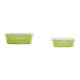 Compact Stackable Food Storage Container Set (2-Pack) - Green