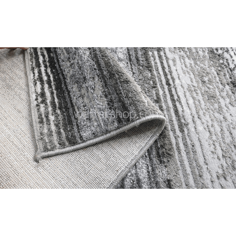 Modern Striped Area Rug , Grey and black tones with gradient patterns 160x230cm - Turkish Carpet