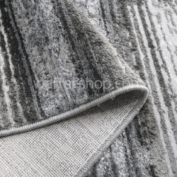 Modern Striped Area Rug , Grey and black tones with gradient patterns 160x230cm - Turkish Carpet