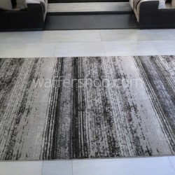 Modern Striped Area Rug , Grey and black tones with gradient patterns 160x230cm - Turkish Carpet