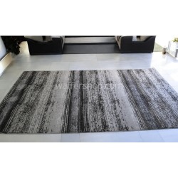 Modern Striped Area Rug , Grey and black tones with gradient patterns 1X3cm - Turkish Carpet