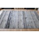 Modern Abstract Grey and Blue Striped Rug , Shades of grey with blue accents 160x230cm- Turkish Carpet