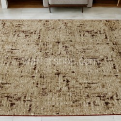 Modern Distressed Beige and Maroon Rug , Beige base with dark brown or maroon accents 160x230cm- Turkish Carpet