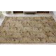 Modern Distressed Beige and Maroon Rug , Beige base with dark brown or maroon accents 160x230cm- Turkish Carpet