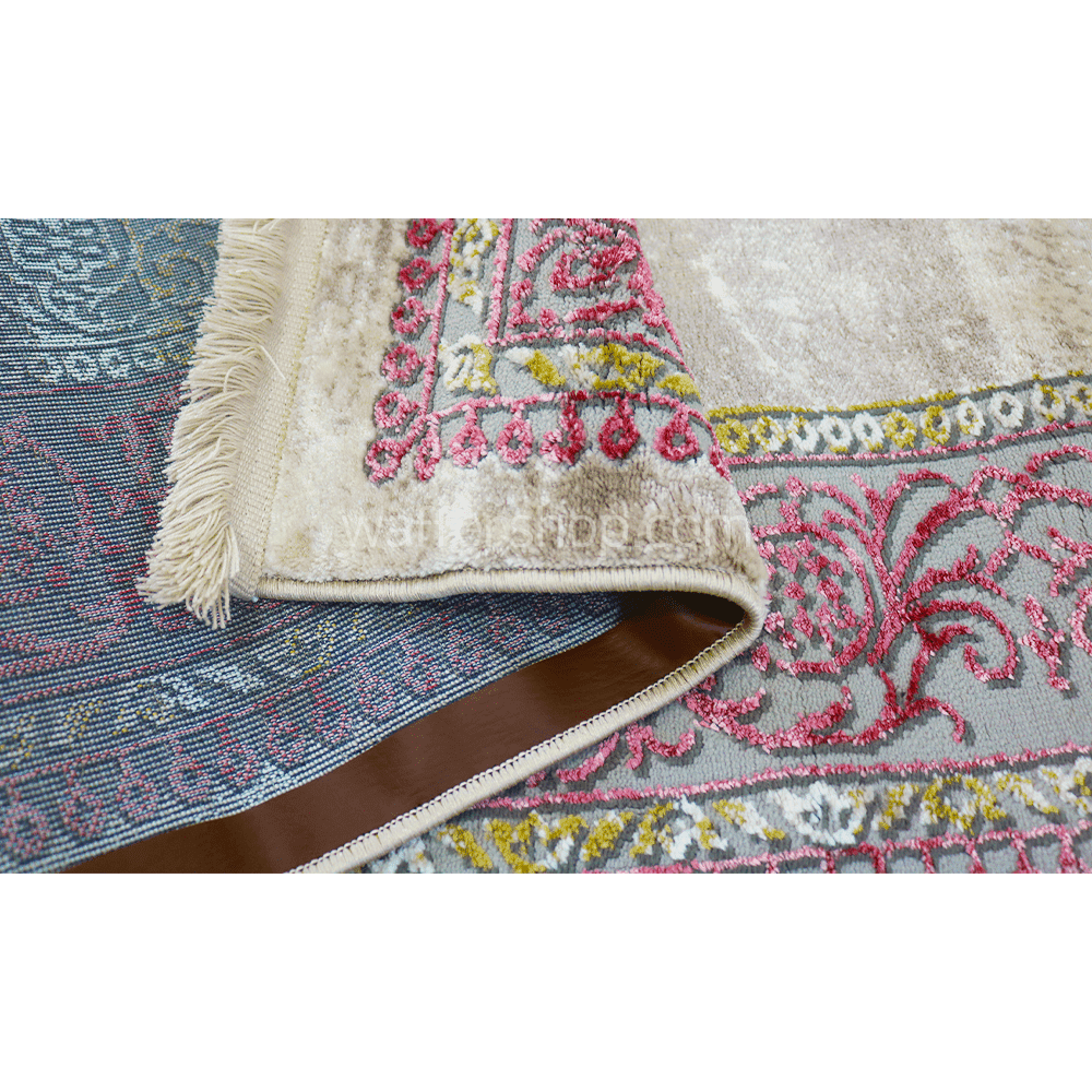 Classic Rosaline Elegance , Soft rose, silver, and ivory tones 160x230cm- Turkish Carpet