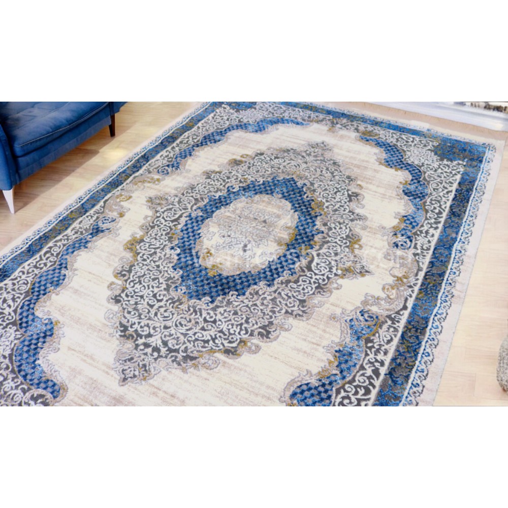  Sapphire Luxe ,classic persian-inspired, blue 160x230cm- Turkish Carpet