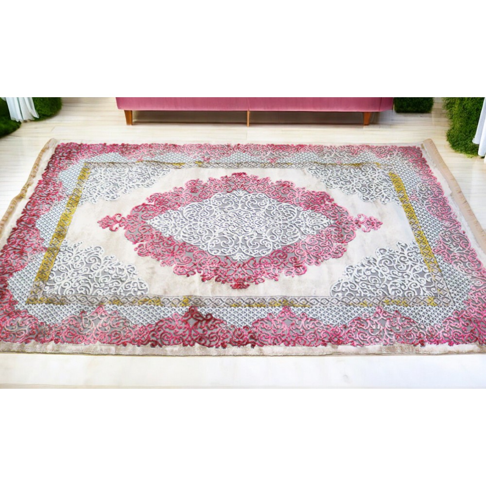 Soft Rose Harmony ,classic pink. 160x230cm- Turkish Carpet