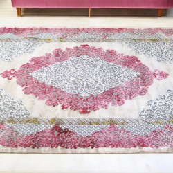 Soft Rose Harmony ,classic pink. 1x2m- Turkish Carpet