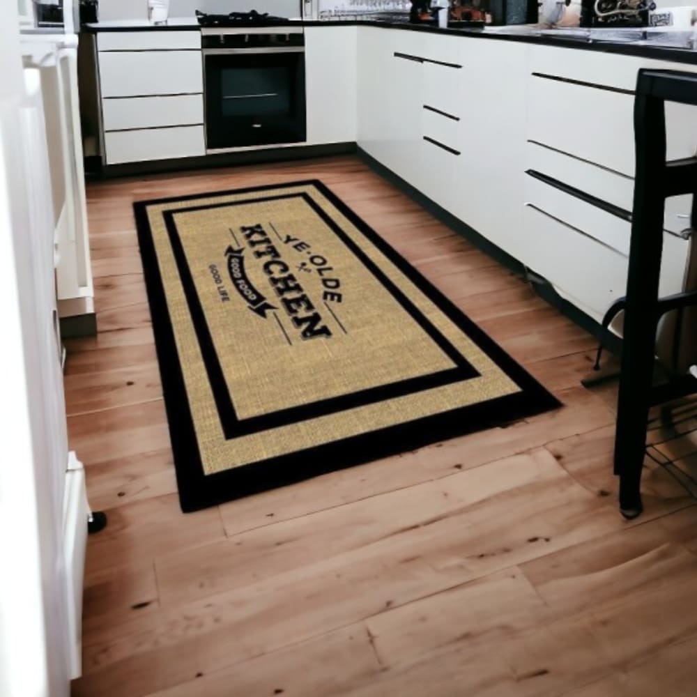 Good Food Good Life  - Anti slip Kitchen  carpet 230x160cm, Machine Washable