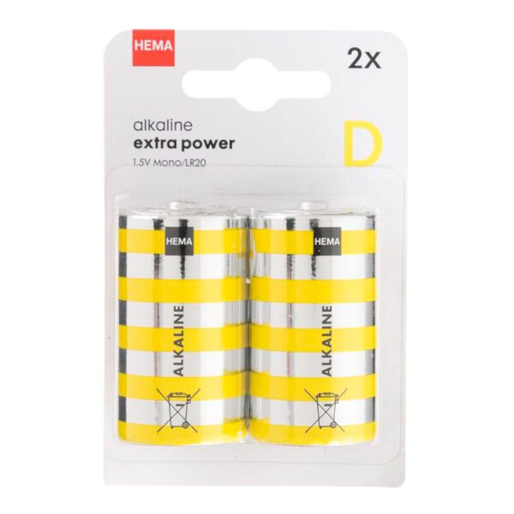 Hema- alkaline extra power D 1.5V mono LR20