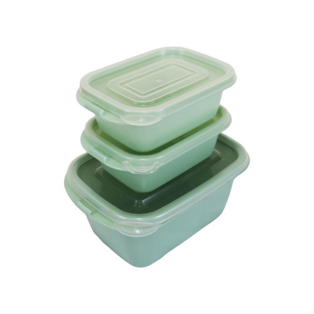 Set of 3 Stackable Food Storage Containers