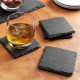 Ernesto slate coaster set 8 10 cm x 10 cm, Natural Material