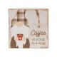 Gnome Wooden Plaque - Coffee is a Hug in a Mug , decoration 