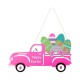 Happy Easter Wooden Truck Sign Door Hanging 