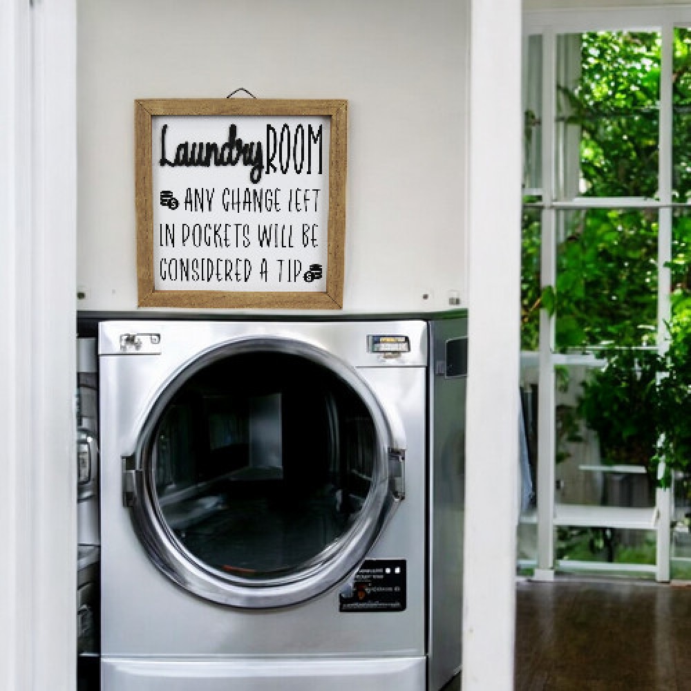 Laundry Room Tip Sign - Wall Decor 