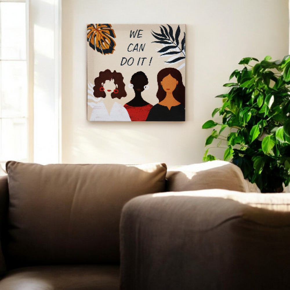 Women's Day Canvas Wall Décor -  We Can Do It!