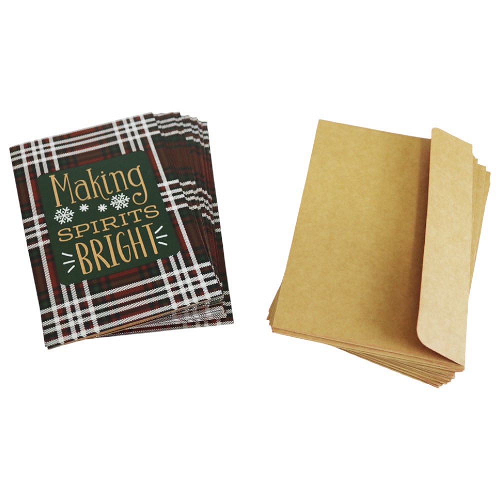 Petite & Natural Holiday Greeting Cards with Coordinating Envelopes - Set of 18 