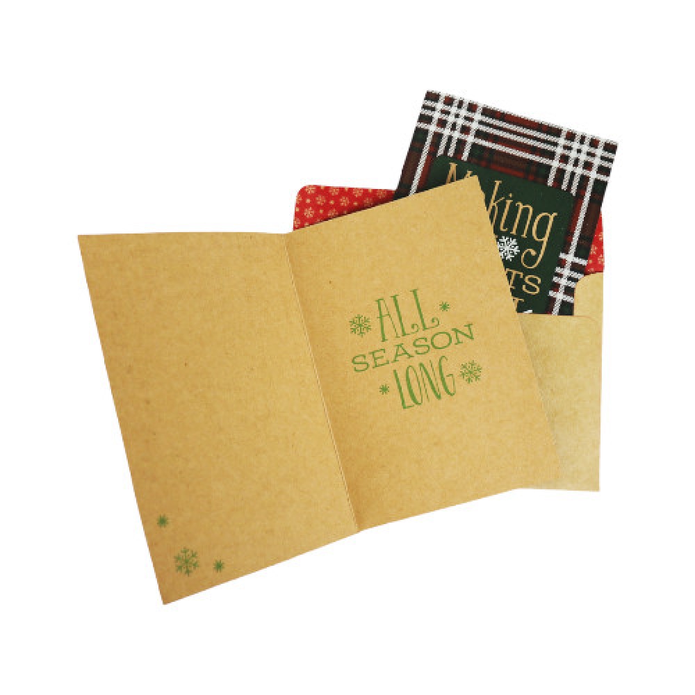 Petite & Natural Holiday Greeting Cards with Coordinating Envelopes - Set of 18 