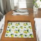  Set of 2 Livarno Home Placemat Set - Lemon Print