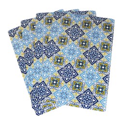 Set of 4 Livarno Home Placemat Set - Geometric Tile Design