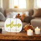 Welcome Autumn - White Pumpkin Decoration