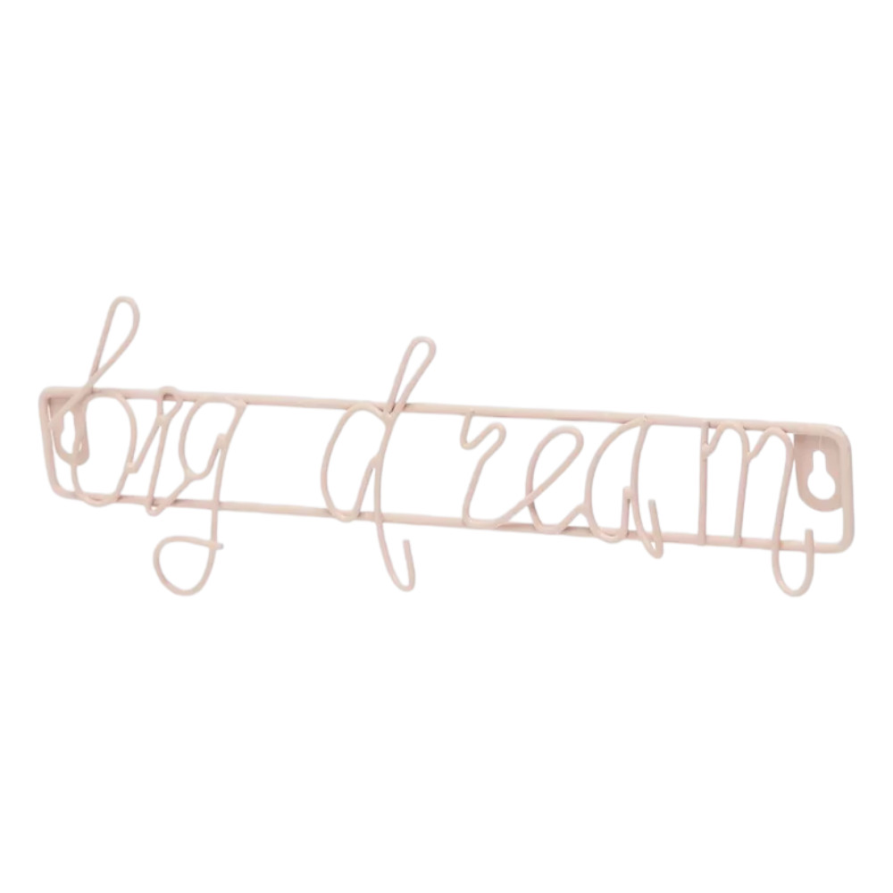 Max Home - Big Dreams Pink Wall Hook Frame