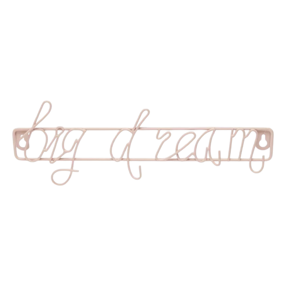 Max Home - Big Dreams Pink Wall Hook Frame