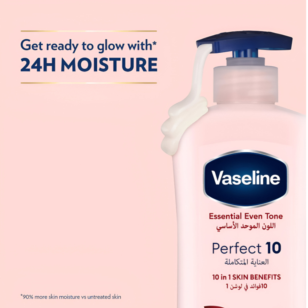 Vaseline-Essential Even Tone Perfect 10 ,Body Lotion 400ml