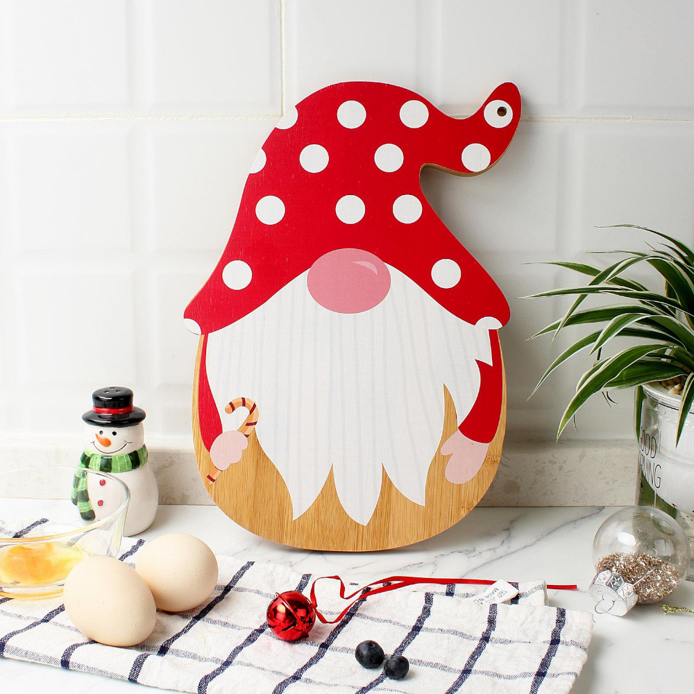 Holiday - Cook with Gnome Bamboo Cutting Board