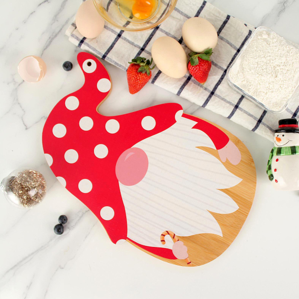 Holiday - Cook with Gnome Bamboo Cutting Board