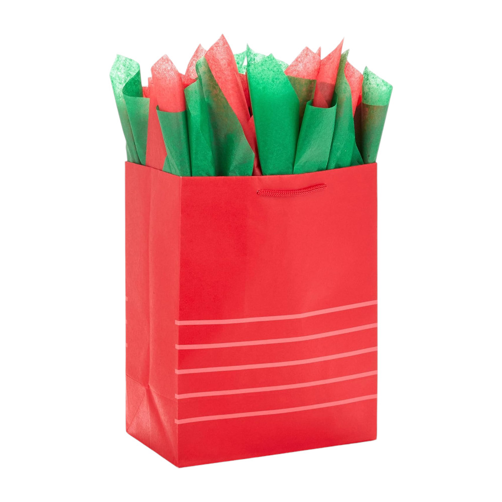 Gift Tissue - Premium Quality Wrapping Tissue - 60 Sheets (Red & Green)