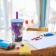 Disney-Stor Drop Safe Silicone Straw PP Tumbler 370ml Frozen Violet, 74287