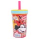 Disney-Stor Drop Safe Silicone Straw PP Tumbler 370ml  Minnie Mouse Flower Power, 74487