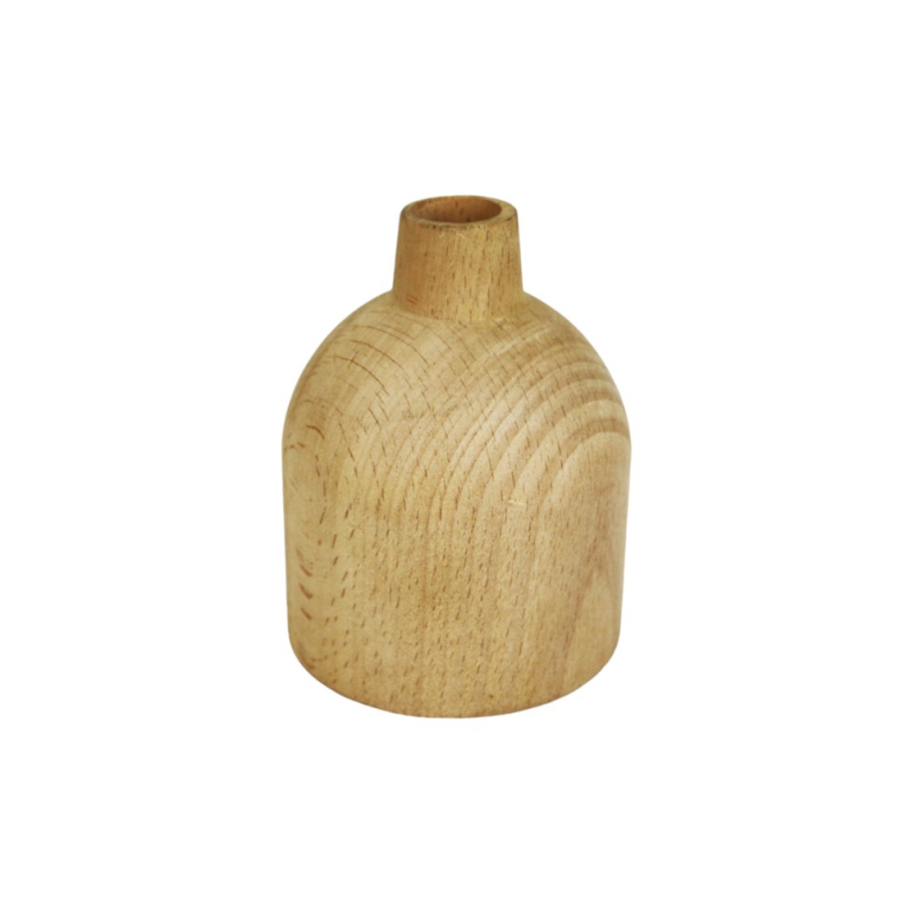 Small Wooden Vase - 12.5cm 