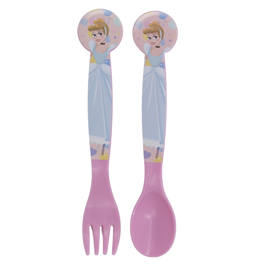  Disney Stor 2 Pcs PP Cutlery Set In Polybag Disney Princess True, 51217