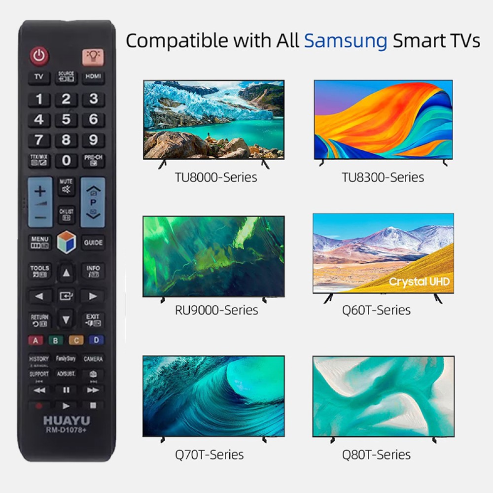 HUAYU Replica Remote Control For Samsung LED TV RM-D1078+