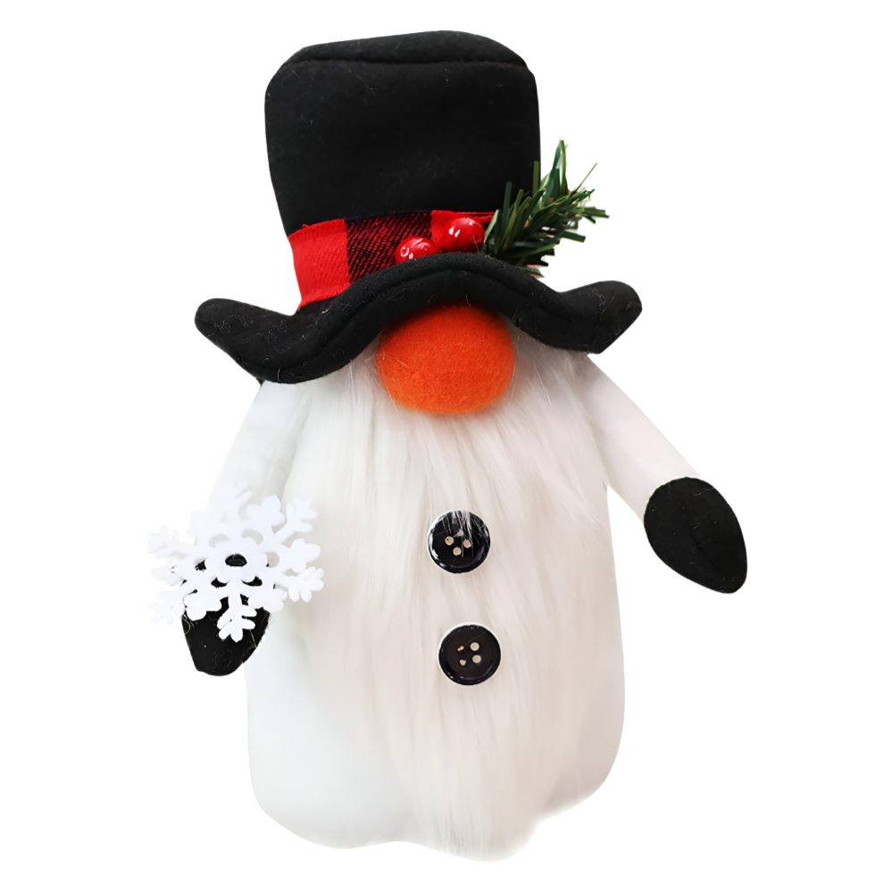  Delightful Holiday Gnome – White and Black - 30cm