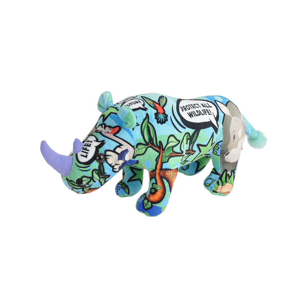 Wild Republic - Message From the Planet - Mini  Rhino (22.5cm x 10cm)