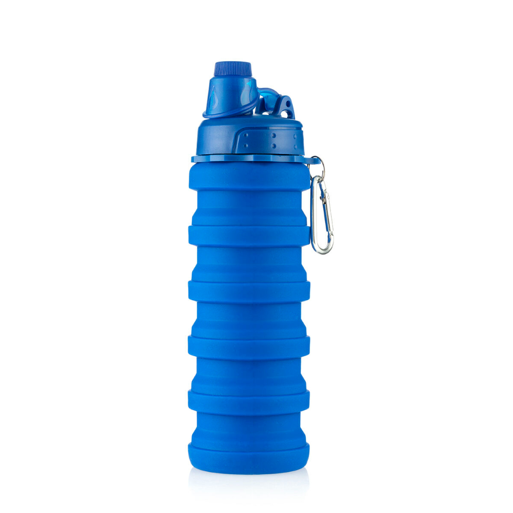 InnovaGoods Silicone Collapsible Bottle Bentle, V0103233, Typically holds around 500 ml, Approximately 24 x 9 cm (expanded)