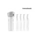 InnovaGoods 4-In-1 Travel Liquid Dispenser Fordrops, V0103220, Each compartment typically holds around 30-50 ml,  Approximately 120-200 ml total (depending on the design)