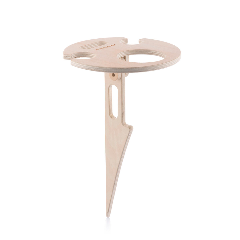 InnovaGoods Folding And Portable Wine Table For Outdoors Winnek, V0103486, Made from durable lime plywood.