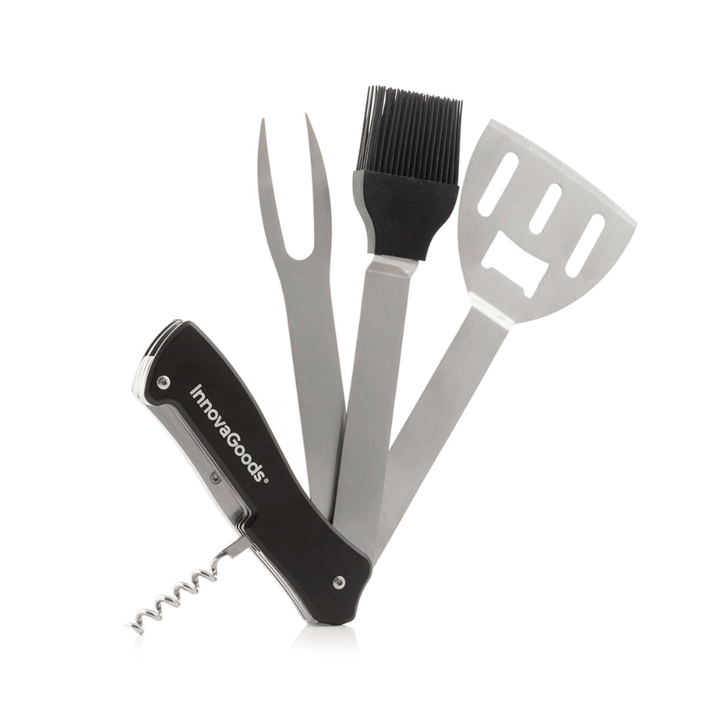 InnovaGoods 5 In 1 Barbecue Utensils Set Bbkit, V0103127, this set is designed to withstand high temperatures and provide long-lasting use.