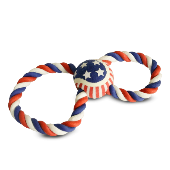 Loop Rope Dog Toy with a ball